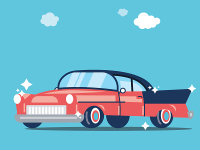 New car car dream driving illustration new red vector