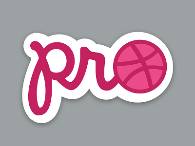 Go Pro dribbble logo pro sticker