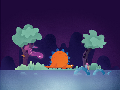 Wild Things dinosaurs forest ilustration ilustrator monsters night procreate wild