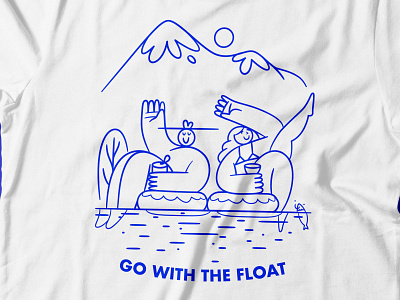Go With The Float beer float mountains river summer tube water wine