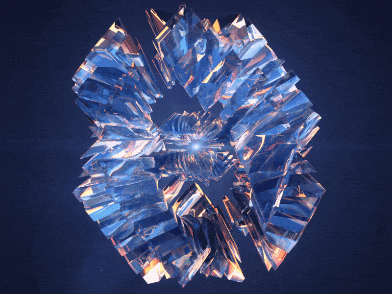 Quantum Crystal. after effects crystal dispersion gif glass houdini light octanerender quantum