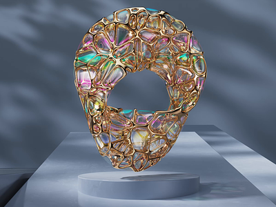 Möbius Band - Visual Research #4. 3d abstract after effects animation band design glass gold houdini illustration jewellery loading mobius motion graphics redshift strip