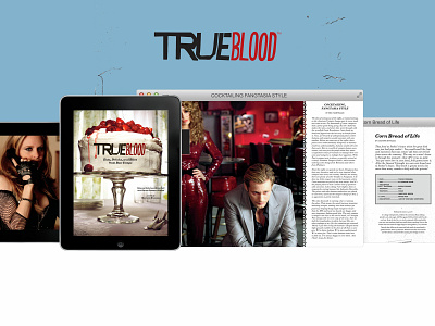 True Blood Cookbook design ebook typography ui ux website