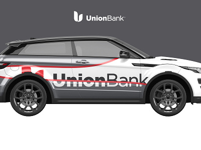 Union Bank Car Wrap branding logo typography vector