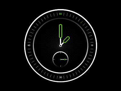 MOON I black illustration lunar moon ui watchface white