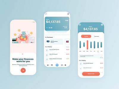 Minimalist Mobile App Design bank banking clean mobile money user experience
