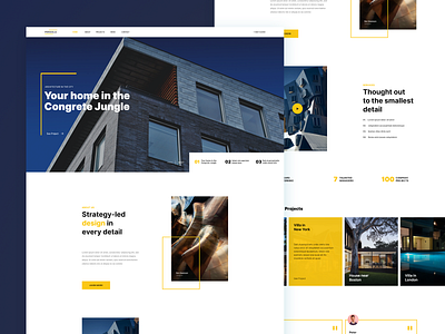 Clean & Minimalist Architectural website clean design homepage minimalist ui ux web design webdesign