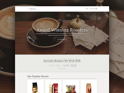 Coffee Homepage bricksandcanvas brown coffee coffee website homepage marion serenio roast uiux web design