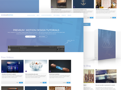 Premium Motion Design Tutorials homepage