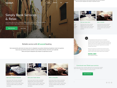 Bookah Homepage bricksandcanvas green homepage marion serenio ui ux