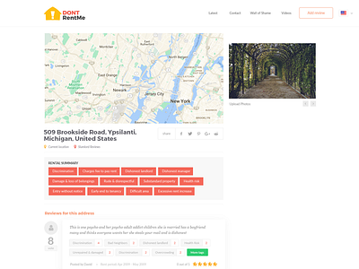 Dontrentme Review Page clean design dontrentme flat homepage map minimalist ui ux