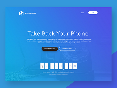 Stop Calling Me landing page landing page phone ui ux web design