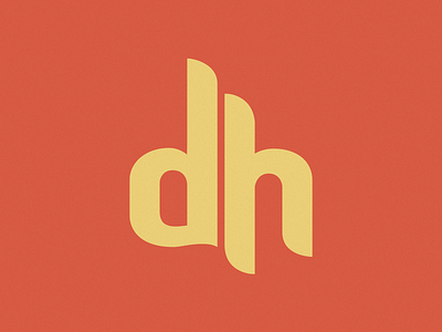 DH logo brand branding design dh logo orange