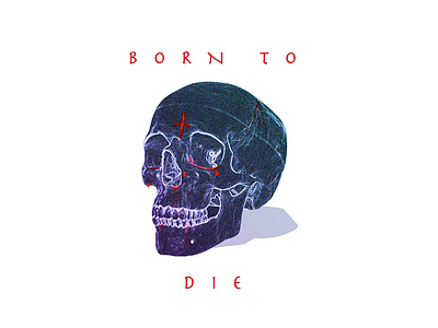 Death Skull born death die gradient illustration skeleton skull