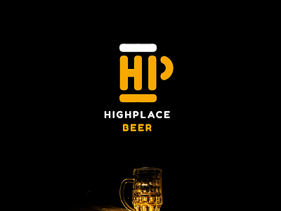 Highplace Beer Logo Concept beer diamond high hp logo place