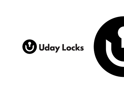 Uday Locks Logo happy lock logo security smile u