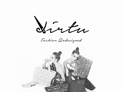 Virtu Fashion Designer Identity design fashion needle v virtu