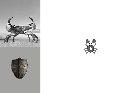 Crab + Shield | Animal Logo