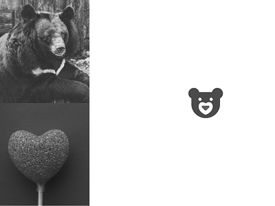 Bear + heart | Animal Logo
