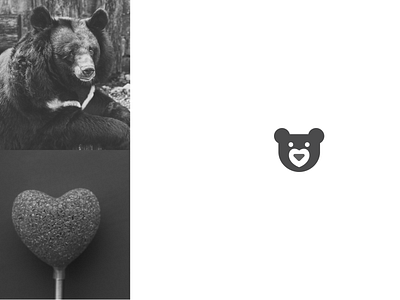 Bear + heart  | Animal Logo