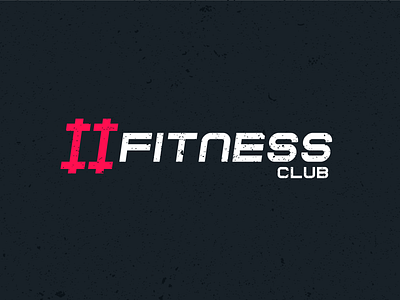 Hashtag Fitness Club dumbell fitness fitness logo gym gym logo rahulbhadoriya