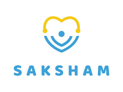Saksham NGO Logo Design architecture branding camera diamond excellent illustration right tick ui vector wordmark