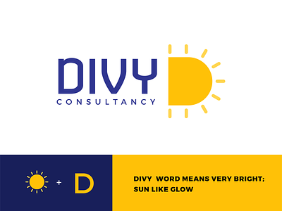 Divy Consultancy d design divy home loan logo sun wordmark