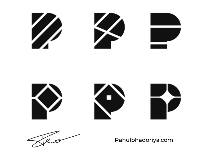P Mark Exploration rahulbhadoriya property building design realestate logo exploration mark p