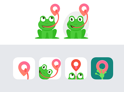 TripFrog App. Product Icon branding design frog green icon location location tracking logo mobile mobile ui mobileapp mobileappdesign product travel ui