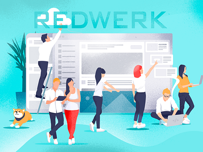 Teamwork Illustration design developement illustration software development team teamwork work working process