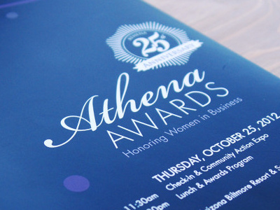 Athena 25th Anniversary Awards Program design print