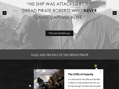 Dread Pirate Freelance Site fanart princess bride web web design