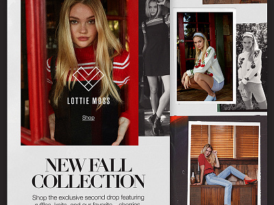 Lottie Moss Email for PacSun collage email email design fashion layout lottie moss photo filter serif typography