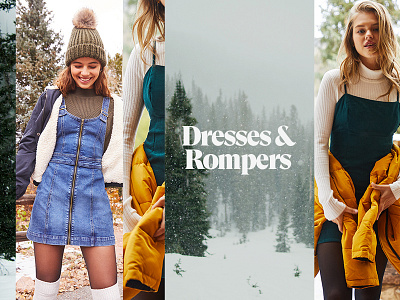 Women's Dresses & Rompers Banner for PacSun banner design fashion layout typography