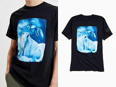 "Ice Caps" Tee for KNGDM alaska apparel fashion graphic tee image composite killer whale layout orca polar bear t shirt urban outfitters walrus
