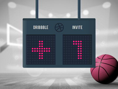 Scored an Invite 🧺 basketball dribbble invite inspiration invite scoreboard