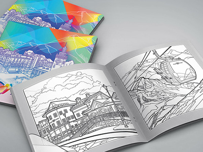 colorbook for design flat graphic illustration illustrator vector wacom