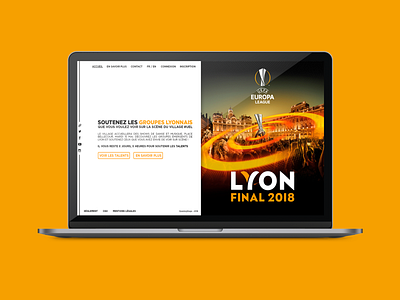 / Webdesign - Lyon, UEFA Europa League / design photoshop site ui web design