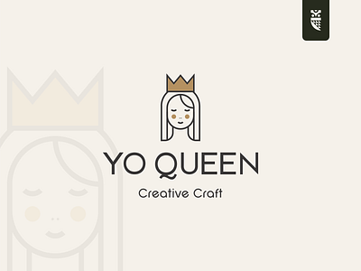 YO QUEEN Branding art branding challenge character dailyicon dailylogochallenge design girl girly graphicdesign identity illustration logo logo design mark minimal queen simplicity style symbol