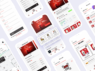 Second Cup Loyalty Rewards App UI-UX 2020 abstract app app design application café daily ui design egypt interaction interface ios app mobile modern onboarding rewards starbucks style ui ux