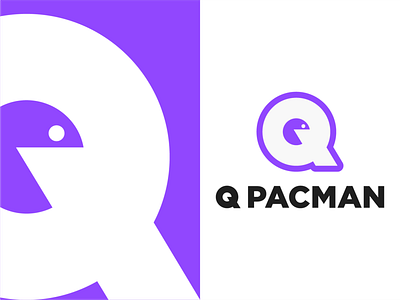 Q pac-man identity abstract branding challenge community dailyicon design dribbble game art gamer gamer logo gaming graphic design identity logo minimal pacman retro style symbol