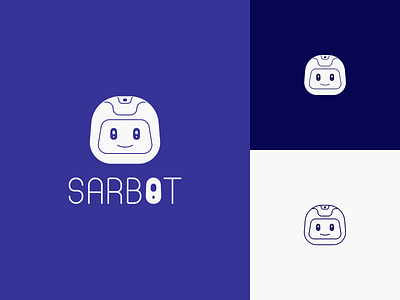 Sarbot logo app blue boy branding challenge chat bot chatting dailyicon design graphicdesign illustration logo responsive robot