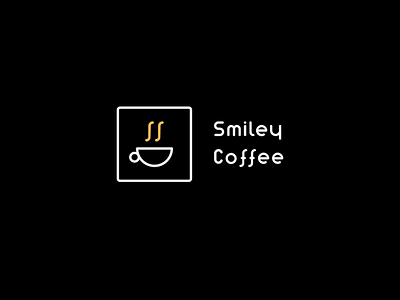 Smiley coffee abstract art brand branding clean coffee coffee cup coffee shop colors concept creative logo logo design minimal night quarantine simple symbol visual design white