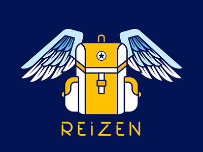 REIZEN bag branding identity logo travel wings