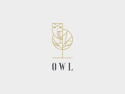 owl logo vol.3 bauhaus illustration logo new owl style type