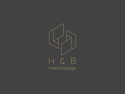 H & B Interior Design brand branding challenge dailyicon dark design font graphicdesign icon iconaday identity illustration illustrator interior letter line art logo new style vector