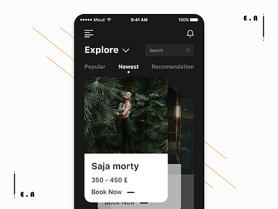 Online Courses App Design dark v