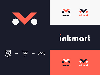 inkmart bauhaus bauhaus100 black brand branding cart dark design graphicdesign icon identity illustration logo market style