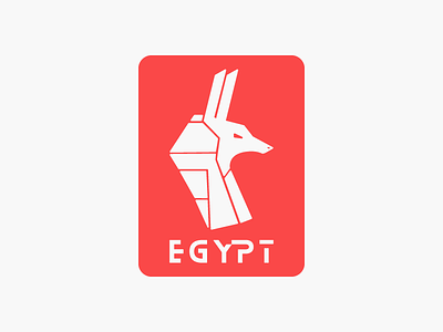 EGYPT Sticker 2d 2d flat illustration anubis challenge clean contribution creative design egypt egyptian geometric graphicdesign illustration post card rebound two colors