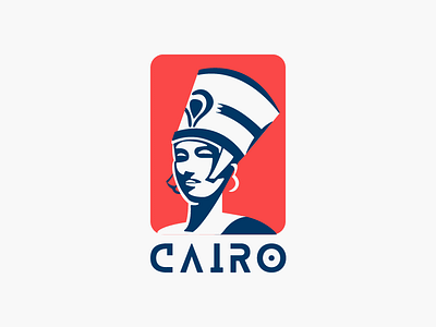 CAIRO Sticker 2d flat illustration cairo challenge clean cleopatra design egypt egyptian flat illustration mark minimal postcard simple sticker style warmup